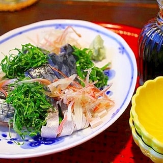 しめ鯖と香味野菜